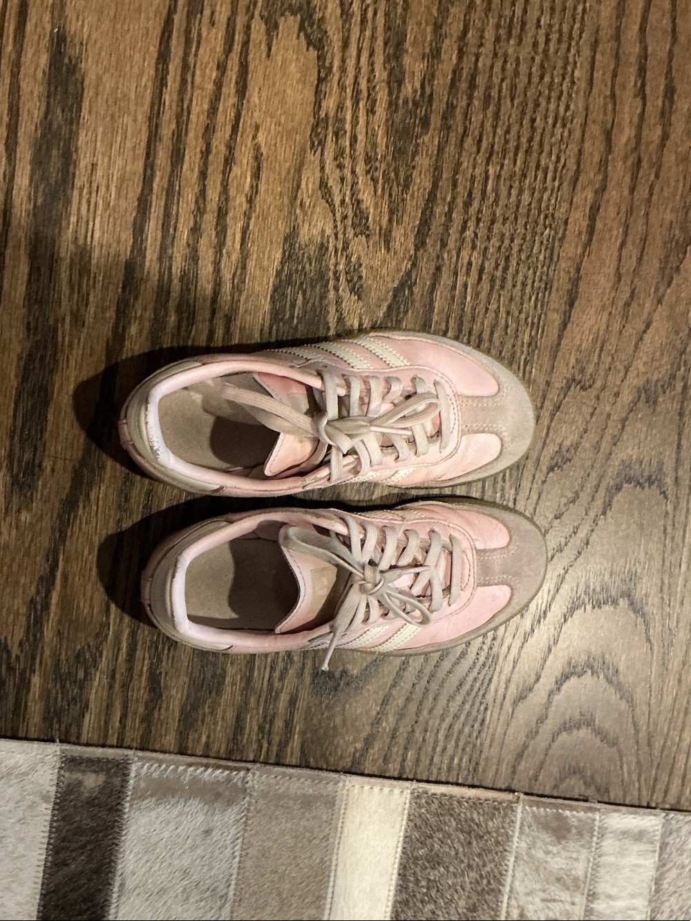 adidas Kids Pink and Beige Lace-Up Sneakers